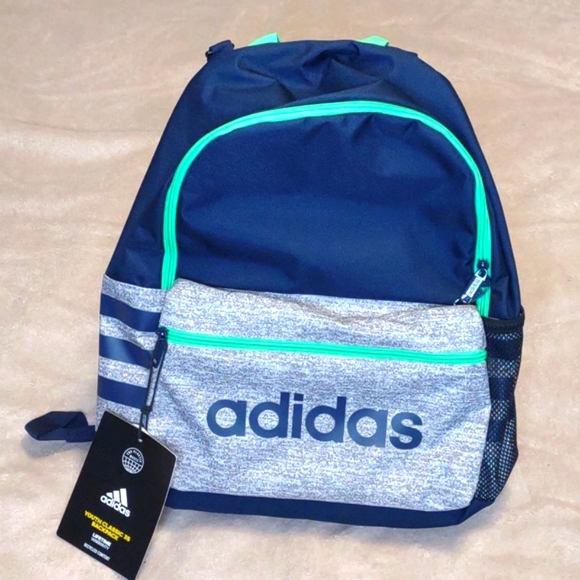 🙀❣️ADIDAS❣️ Youth Classic 3S Backpack "keep food cold!" Pocket - Picture 6 of 6